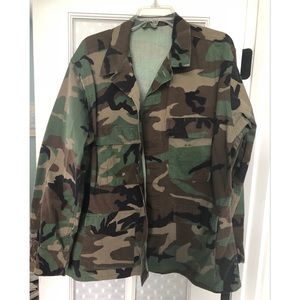 Oversized camouflage jacket